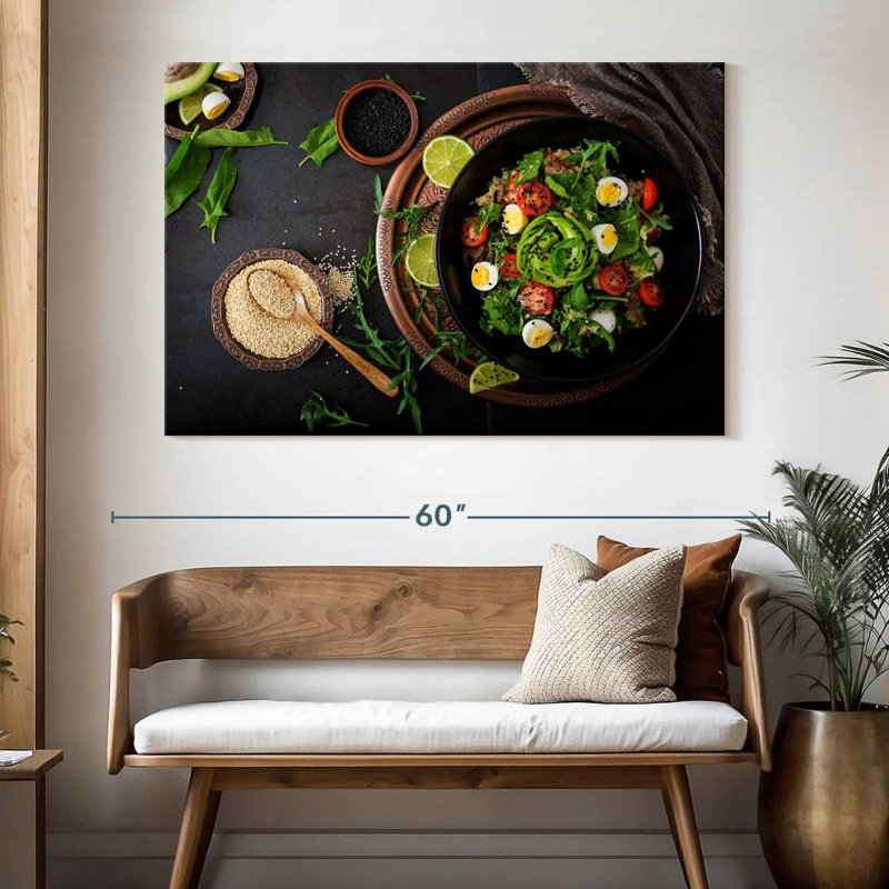 Salade de quinoa et de légumes, H 34 po x l 51 po