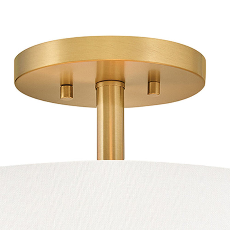Hinkley Halle Semi Flush Mount, Lacquered Brass