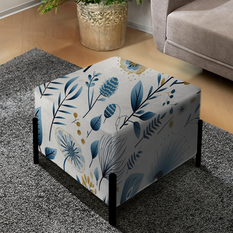 Thimo - Repose-pieds carré floral