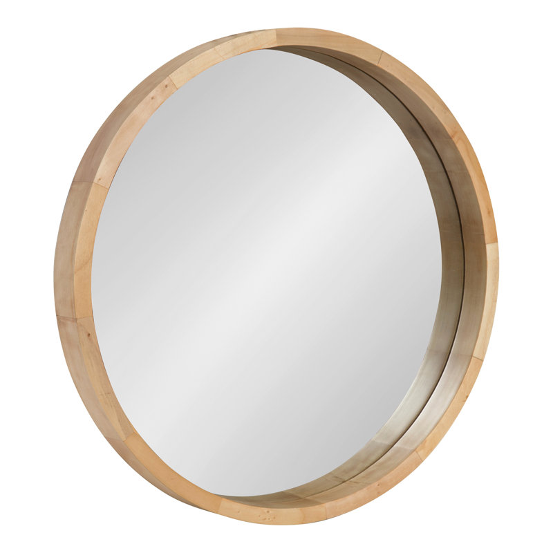 Loftis Solid Wood Mirror, Natural, 22" x 22"