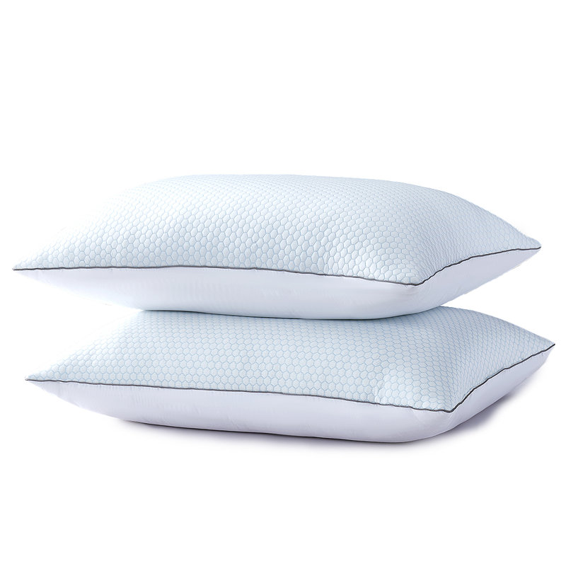 Serta 233 Thread Medium Feathers Cooling Bed Pillow, King