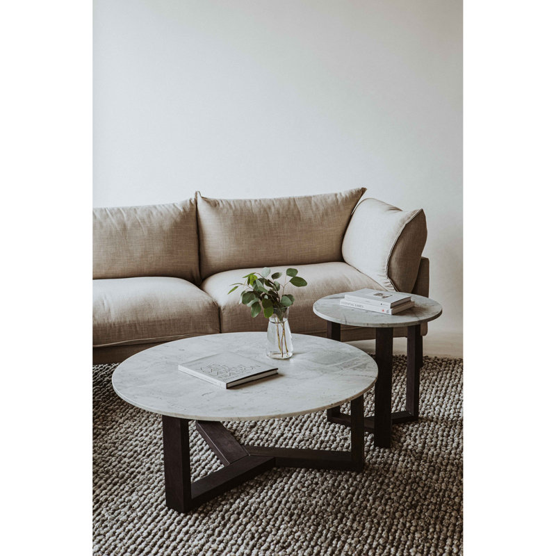Jinxx Marble End Table, Brown