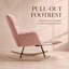 Chaise berçante à bascule Mid-Century moderne avec repose-pieds rétractable et dossier haut, chaise berçante décorative-668570774