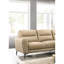 Canapé modulaire en cuir véritable taupe spacieux avec face à gauche et méridienne à droite pour Home 2 Living-900302759