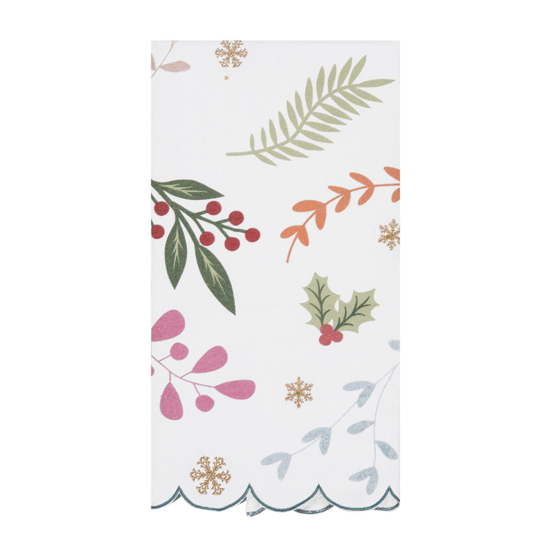 Serviette de Noël Holly Jolly Botanical