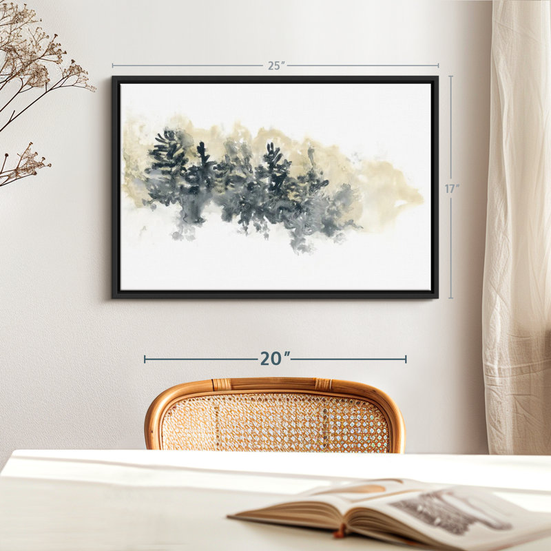 Abstract " Misty Hillside I ", 25" H x 17" W