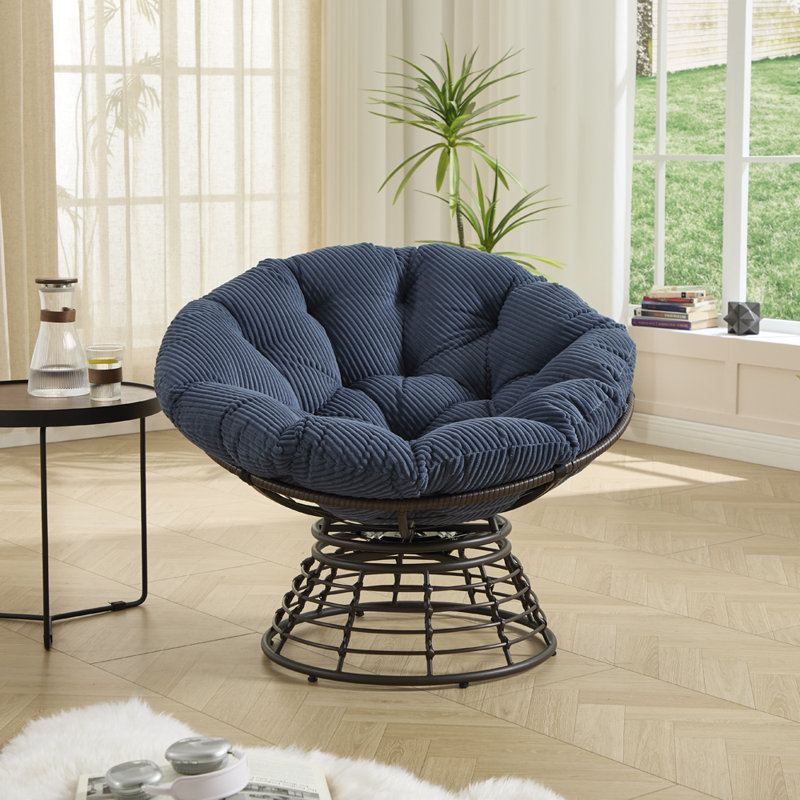 Méridienne Elegant Rattan, Navy Blue