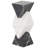 Cole And Grey Marble Stacked Pyramid Geometric Sculpture With White Diamond Center