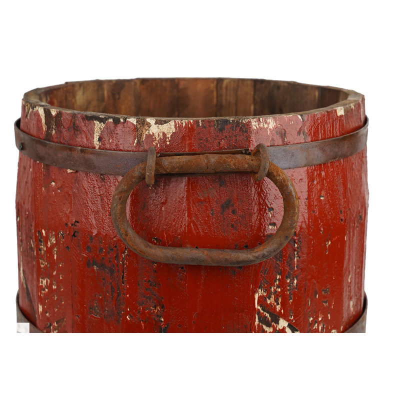 Moosup Handmade Decorative Urns & Jars, Distressed Red