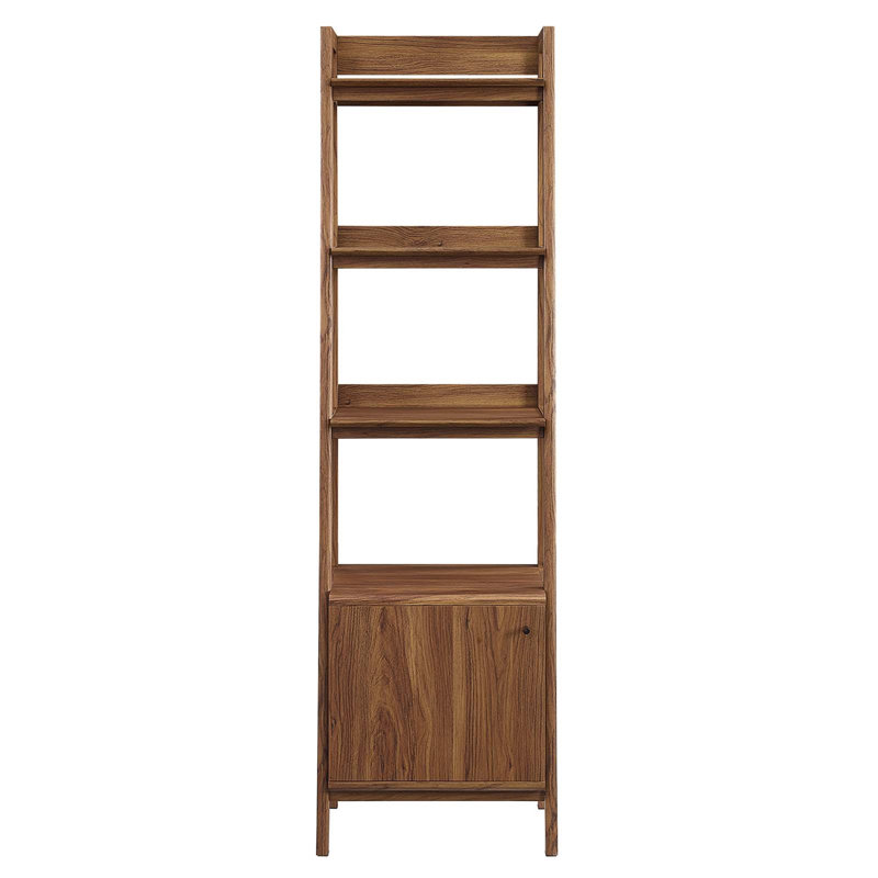 Modway Bixby 21" Bookshelf, (4 Shelves) 71"H x 20.5"W x 15"D, Walnut