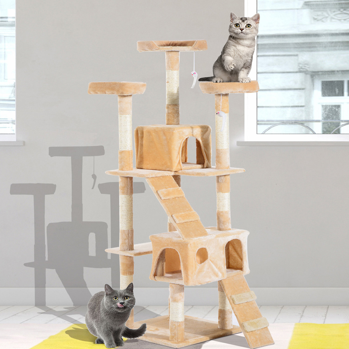 Tucker Murphy Pet™ Harbaugh MultiLevel Scratching Activity Center Post