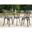 Ensemble bistro 3 pièces d'extérieur en fonte d'aluminium avec coussin