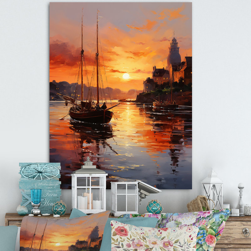 Atalissa, Allemagne, coucher de soleil, port III, H 20 po x l 12 po x P 1 po, Toile tendue