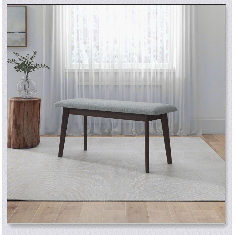 Banc rembourré en bois massif Carlos