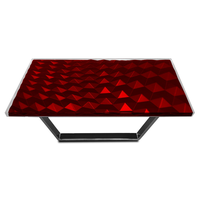 Table basse Sled, Rouge, H 18 po x L 47,2 po x l 23,6 po