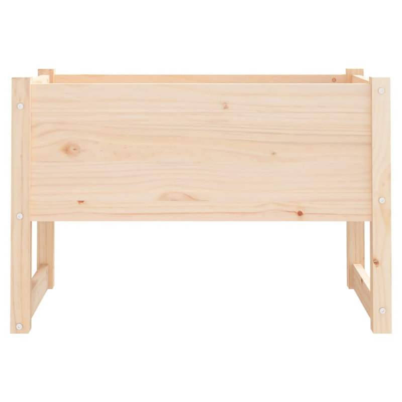 Wood Pot Planter, Brown, 52cm H x 78cm W x 40cm D