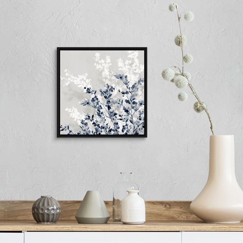 «Where Will We Be This Spring I», art mural sur toile, Toile avec cadre noir, H 14 po x l 14 po
