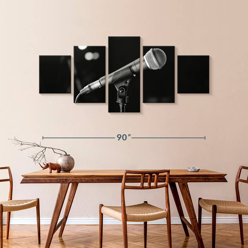 Microphone, 42" H x 92" W
