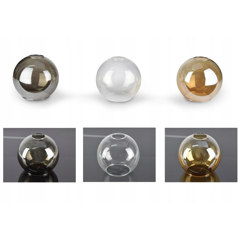 Bunn 3 - Light Black Sphere Pendant, Aluminum/Transparent/Honey