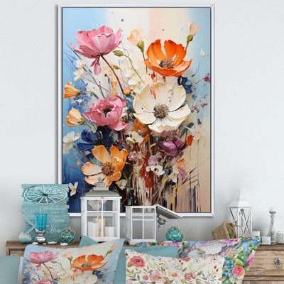 Représentation de bouquets assortis multicolores I - impressions sur toile florales