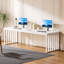 Bureau d'ordinateur 78,7 po pour 2 personnes avec pieds en métal-247311675