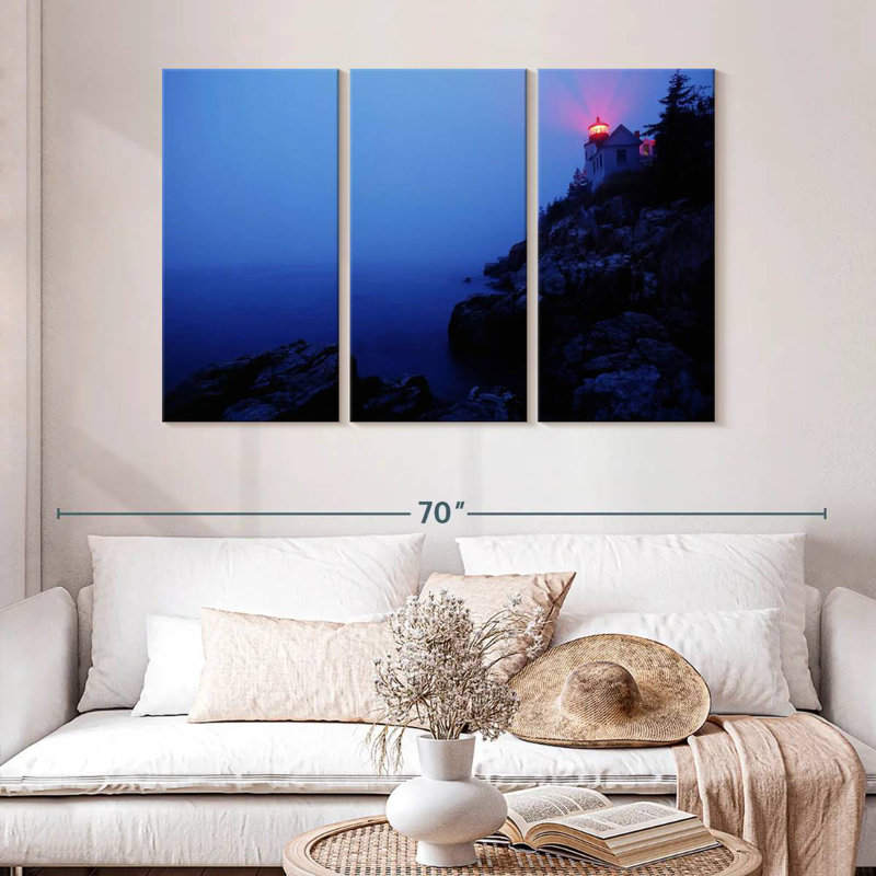 Gillard Acadia Lighthouse, 32" H x 50" W