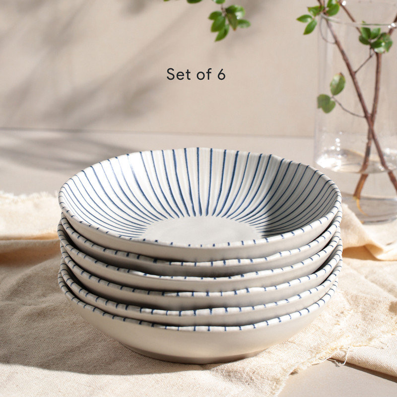 Elemento Salad Bowl 28 Oz Ceramic Stoneware - Microwave, Oven, and Dishwasher Safe, by Porto Brasil
