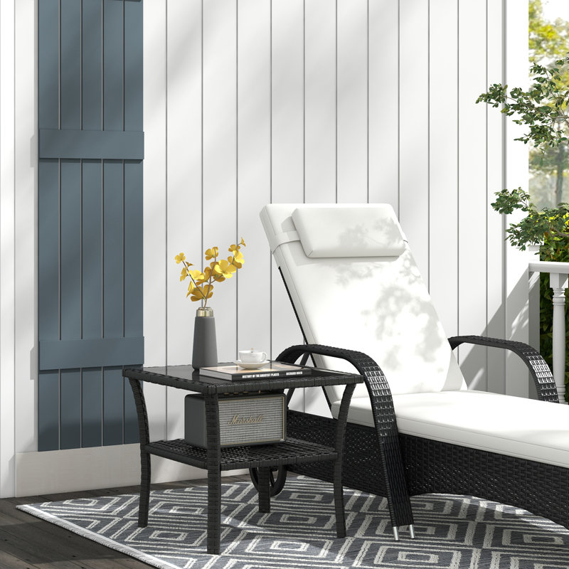Square Metal Outdoor Coffee Table , 50cm cm W 50cm cm D