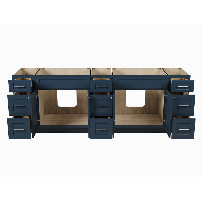 Base de meuble-lavabo double 96 po Disar, Bleu