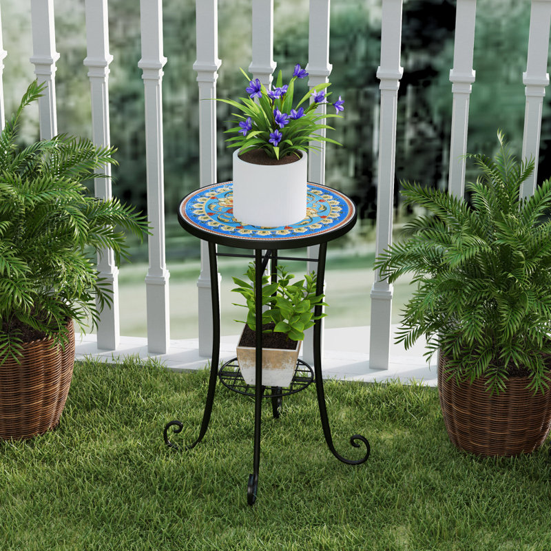 Round Outdoor Side Table - 35.5 cm W 35.5 cm D