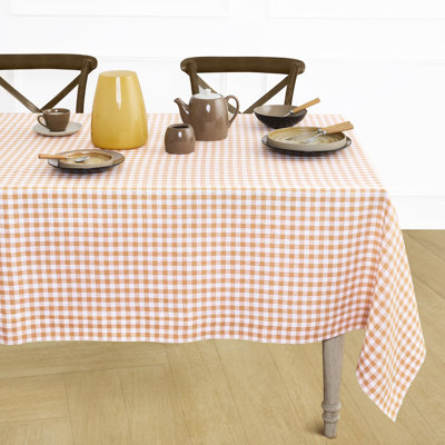 Gingham Check - 100% Pure Linen Table Throw