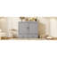 Lit escamotable double avec port USB et grand tiroir, gris