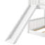 Lit simple au-dessus d'un lit superposé en bois avec glissade détachable et amusante en blanc - Nécessaire pour la chambre à coucher