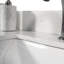 Dessus de meuble-lavabo en pierre de 43 po x 22 po en marbre blanc de Carrare avec lavabo rectangulaire encastré en céramique et trou de robinet simple avec dos, pierre, 1 pièce, comptoir de meuble-lavabo, gris, lavabo en céramique, pierre reconstituée