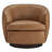 Marcy Genuine Leather Swivel Barrel Chair