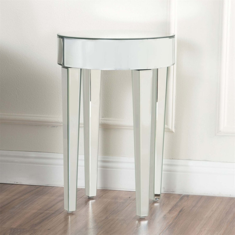 Gomidas Mirrored Glass Top End Table