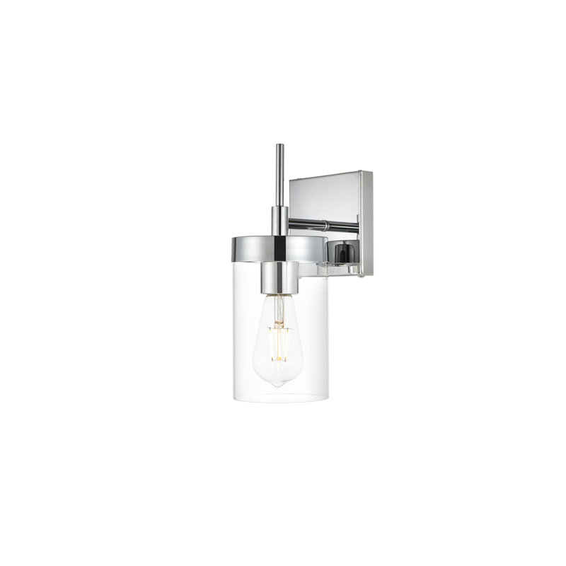 Éclairage pour meuble-lavabo à intensité variable Annisha, Chrome, H 11 po x l 5 po x P 5 po, Une lumière