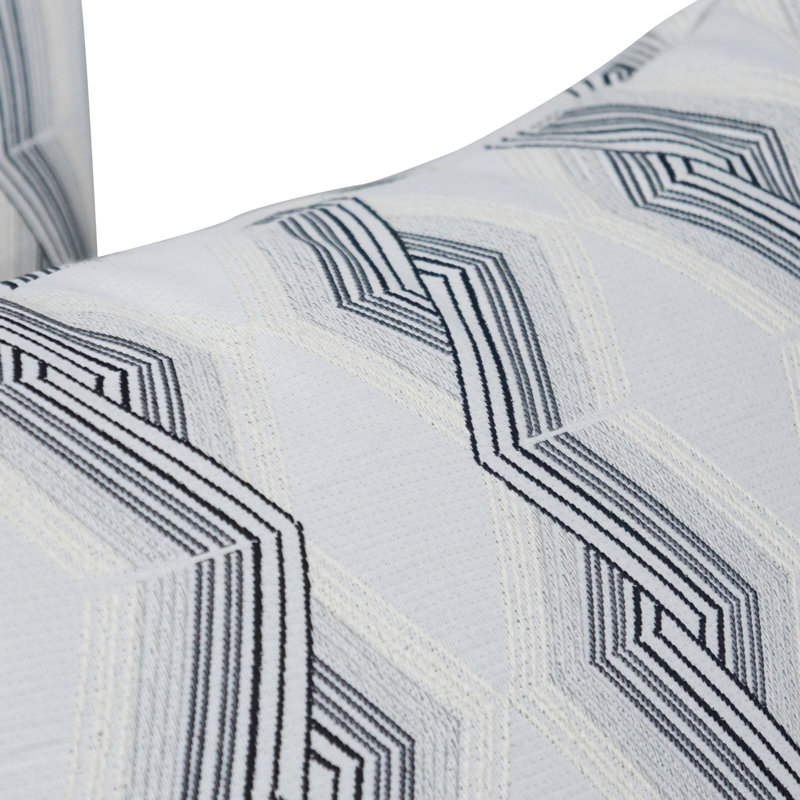 Coussins décoratifs en jacquard 17 po avec insertions (ensemble de 2)
