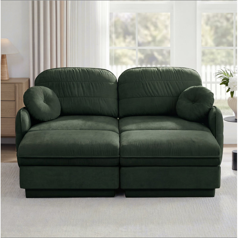 Canapé Chenille Cloud, Chenille verte