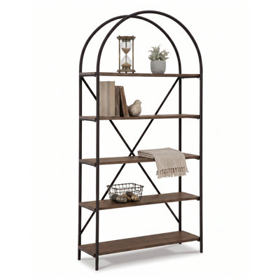 Étagère à livres en métal H 72,16 "x l 36" Risa