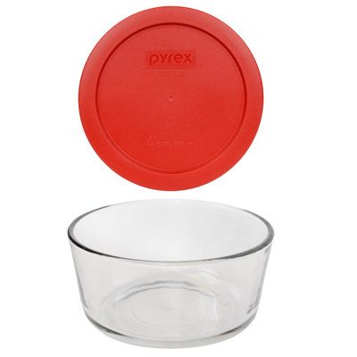 (1) bol en verre de 4 tasses Pyrex (1) et (1) couvercle en PC (7201)