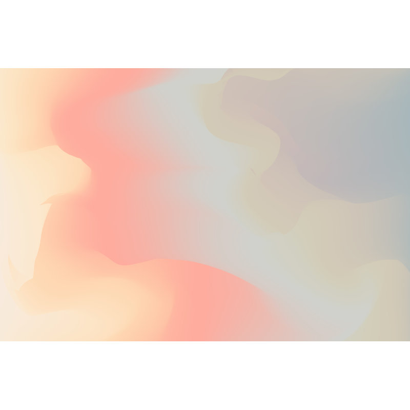Flat Soft Colours Design by Calvindexter - No Frame Print on Canvas, 61cm H x 91cm W