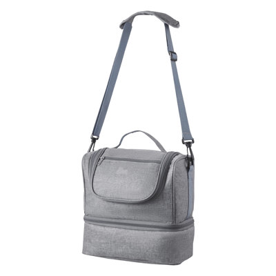 Sac de tire-lait, sac d'allaitement avec sac de glace, convient aux accessoires de pompage et de rangement du lait maternel, sac de transport de pompe portatif pour le travail, les voyages et la famille, gris