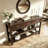 Elysian Farmhouse Console Table with 3 Drawers and Open Shelves, 63“ Wood Sofa Table for Entryway Hallway Living Room-203223276