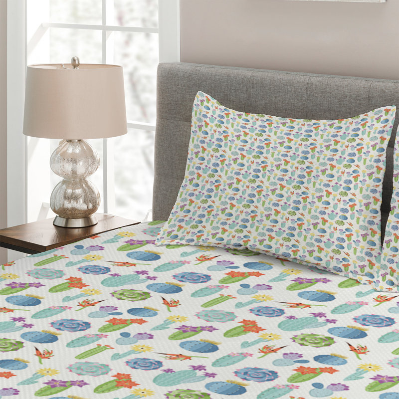 Coastal Polyester Coverlet, King Bedspread + 2 Shams