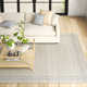 Lavande Wool Area Rug in Ivory