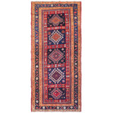 Antique Caucasian One-of-a-Kind Runner 4'4" X 8'11" Area Rug