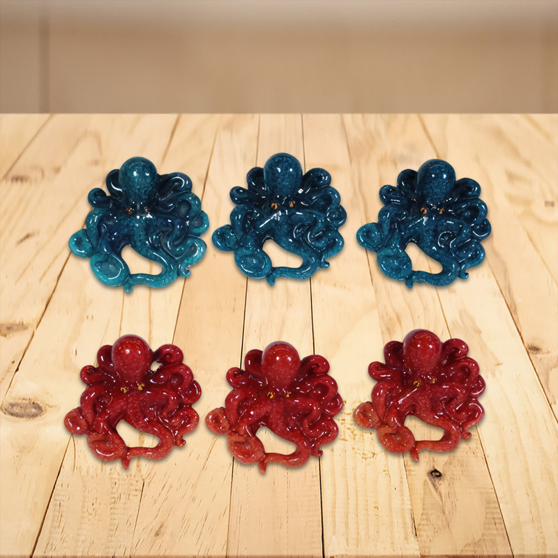 2.75"W 6-PC Octopus Magnets Set