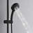 FORNO ACQUA AcquaFALL Shower, Matte Black Finish, Overhead Rainfall Shower, 7 Function Diverter, Handheld Shower Head, Body Jets, 1.8 GPM Flow Rate-116472638