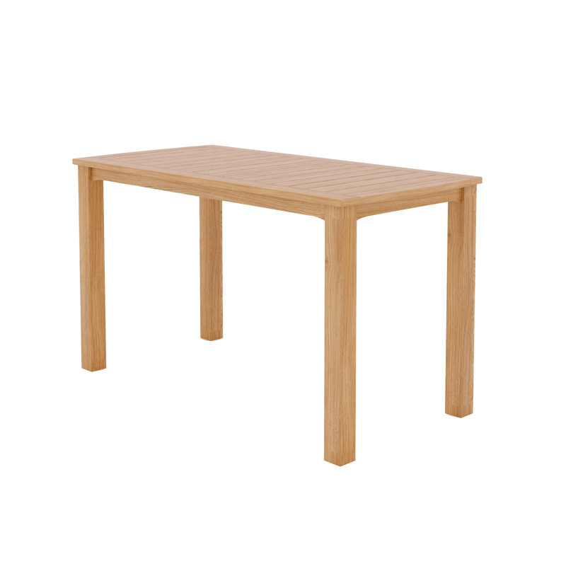 Capetown Counter Height Teak Outdoor Dining Set In Blue, Blue